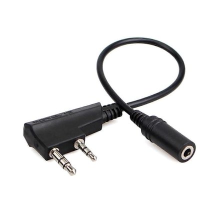 (Ny) RETEVIS TCK01 Kenwood 2-stifts till 3,5 mm hona mobiltelefon ljud hörlursöverföringskabel för RT21/RT22/RT24/RT7/RT27/H777