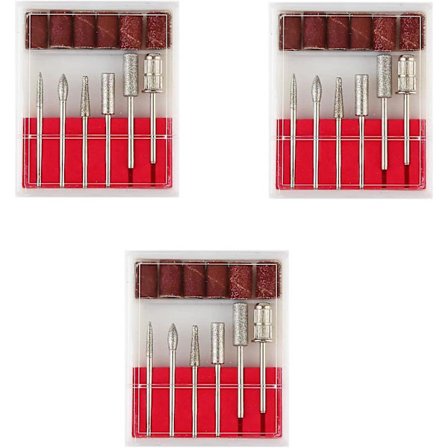 3-pak negleslibebits diamant neglebits sæt neglefil bits neglebor tilbehør til elektriske neglefiler Boremaskine polske negle