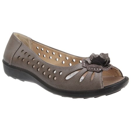 Boulevard Dam/Dam Punched Open Toe Flower Casual Shoes 3