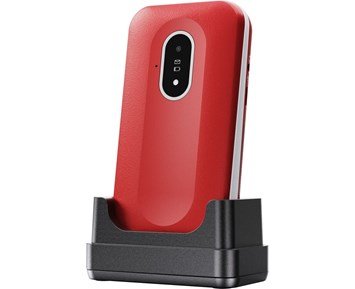 Doro-Leva L21 - RED/WHITE-Enkel mobiltelefon med foldbart design og tydelige knapper-Phones-Doro mobiltelefon