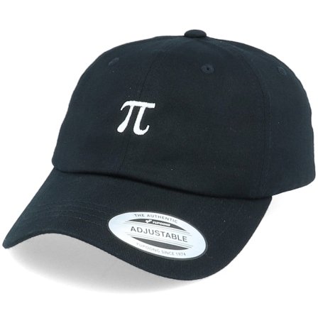 Iconic - Pi Archimedes Constant Organic Black Dad Cap Unconstructed Black Cap - @ Hatstore