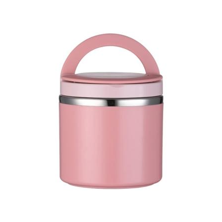 1000 ml rustfritt stål termisk lunsjboks Lunsjboks med håndtak Rosa lunsjbokser pink