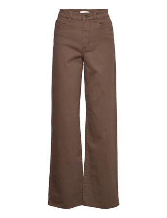 Objsavannah Twill Hw Wide Leg. Jeans Rep Brown Object
