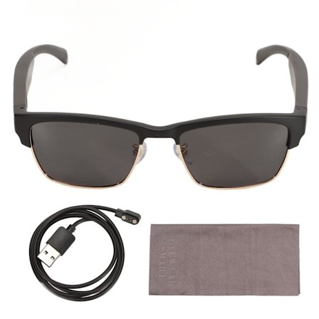 Bluetooth-briller med beinledning Stereo IPX5 Vanntette HD-samtaler Berøringskontroll Trådløse smarte briller for sport S Gull