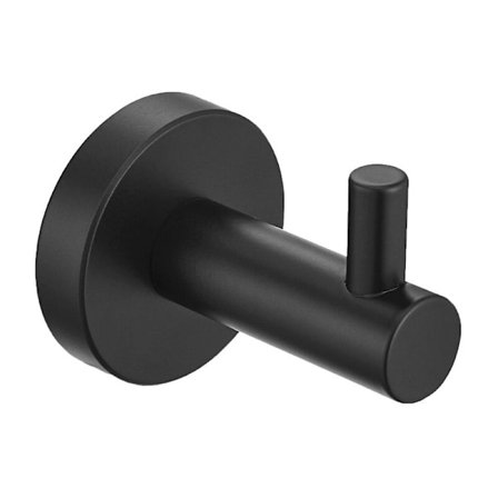 BETTE Svart baderomskrok. Sett med 2 baderomskroker for håndklær, ba