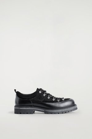 COS Männer Wanderschuhe Aus Leder in Schwarz