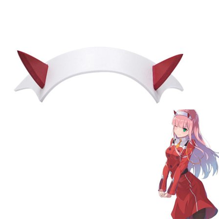 Cosplay DARLING In The FRANXX Zero Two Headwear Horn Hårklämma H