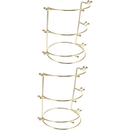 2 stk. Krone Display Stativer Legering Hårbøjle Stativ Hår Ring Holder Hovedbøjle Holder