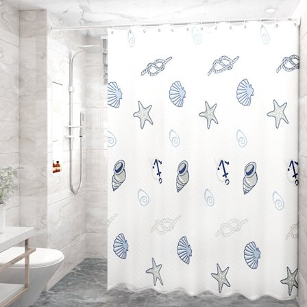 Suihkuverho vedenpitävä ja homeenkestävä suihkuverho pieni kuori yksittäinen verho 300 leveys * 200 korkeus [lähetä ripustusrengas]