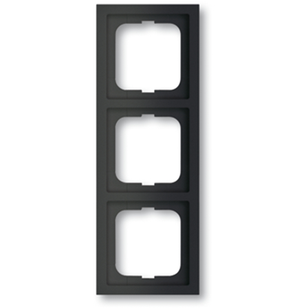 ABB 1723-885K Ramme matt svart 3 rom, Strømbrytere & vegguttak