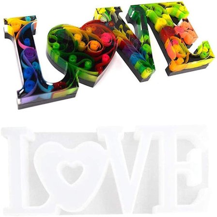 3D Silikonform Kandelaber Form Epoxy Resin Kärleksskylt Form