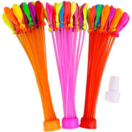 111 Lateksisia vesipalloa (3 irtopakkausta), nopea täyttö ja helppo solmiminen kesäpalloja ulkoiluun perheen kanssa, lasten allasjuhliin ja 