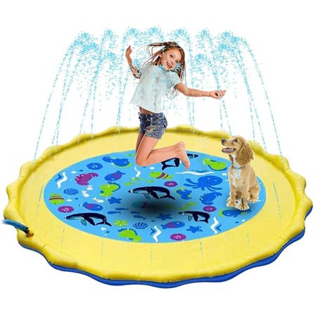 Vesisuihku matto, lasten leikkiallas, 170 cm, vesisuihku matto, lasten leikkiallas, ulkokäyttöön, puutarhaan, uima-altaaseen, rannalle, perheelle, 