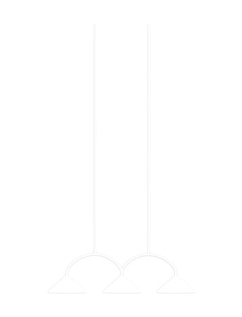 Globen Lighting Pendant Curve 3 - White - 30X95CM