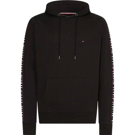 Tommy Hilfiger, Twill Tape hoodie 22149 bds Czarny, Mężczyzna, Rozmiar: S