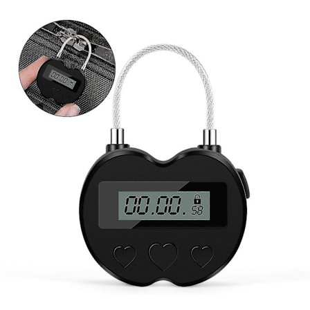 Smart Time Lock LCD-display Tidslås Multifunktionell Elektronisk Timer för Resor, Vattentät USB Uppladdningsbar Temporär Timer Hänglås
