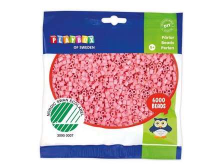 PLAYBOX Rörpärlor pastellrosa 6000/fp - Lyreco - Skola och förskola - Hobbymaterial - Nabbipärlor - Rörpärlor