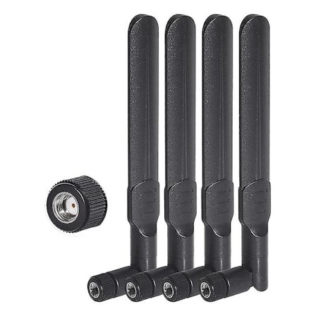 4 st Dubbelbands WiFi-antenn 2.4GHz 5GHz 5.8GHz 8DBi MIMO RP-SMA Hanantenn för WiFi-router Trådlös