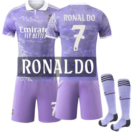 2025-2026 Real Madrid Dragemønster Special Edition Lilla Fotballdrakt Nr. 7 Ronaldo