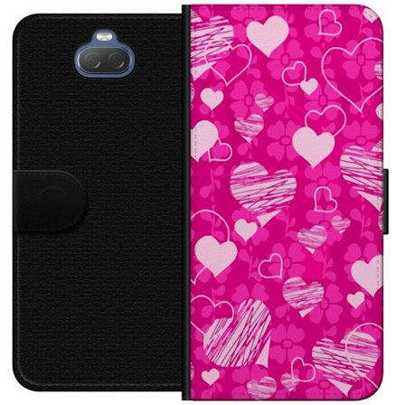 Yhteensopiva Lompakkokotelo Sony Sony Xperia 10 PopSydänKuviointi