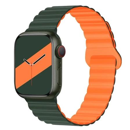 Magnetrem för Apple Watch -band 45 mm 38 mm 49 mm 40 mm 42 mm 41 mm Sportarmband i silikon iWatch Series ultra 9 6 5 7 8 se 44 mm 25 green orange 42mm