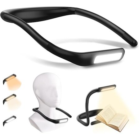 LED-läslampa, flexibel och uppladdningsbar, handsfree