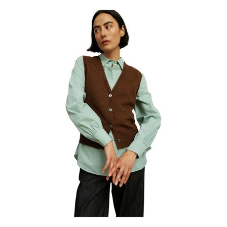 Rue Blanche Luxalpa Gilet 22a Knitwear , Bruin , Dames , Maat: S Truis