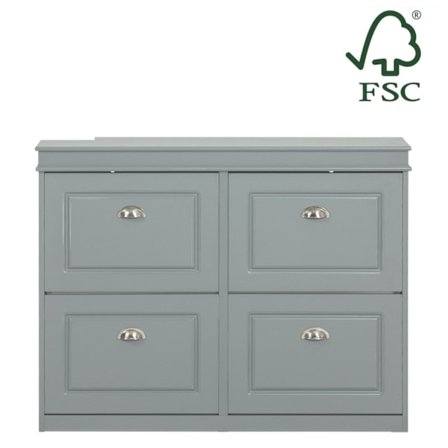 Rootz Skoskåp med 4 flikar - Skotippare - Skoorganisator - FSC-certifierad - Robust konstruktion - Väggfästbar - 105cm x 82cm x 24cm