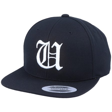 Iconic - Black - snapback - Cap - U Letter 3D Black Snapback - Hatstore
