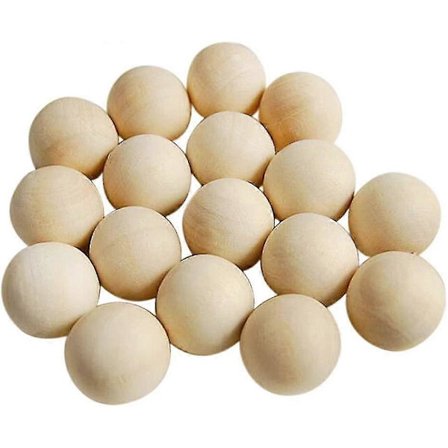 100 st Grossistparti Utan Hål 10mm/12mm/16mm/20mm/25mm Runda Träkulor Målning Träbearbetning DIY Hantverk - 20mm