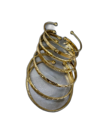 Guld armband set 7 st