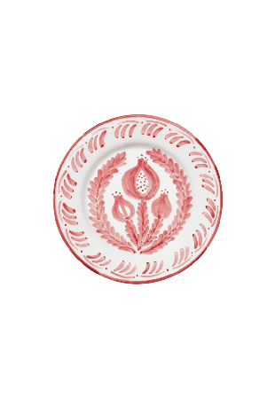 Pick A Poppy Pomegranate Tallrik - 28 Cm Glas & porslin Röd
