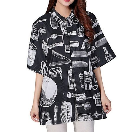 Barberjakke for menn, frisørpleievest svart