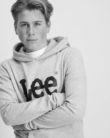 Lee Wobbly LEE Graphic LB OTH Hoodies Grå Huvtröjor/Hoodies Kille - Kids Brand Store