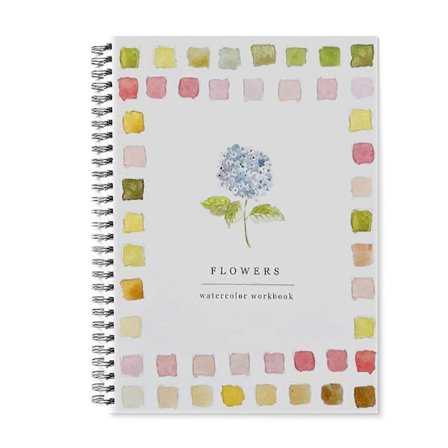 Akvarellarbeidsbok 12 Farger Fugler Blomster Dyr Barn Akvarell Malebok Kunst Håndverk Maling