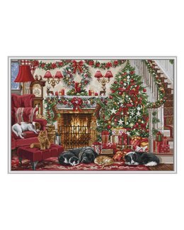 Broderikit Billede Julehygge - Luca-S