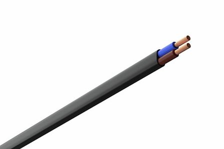 GELIA LAMPETTLEDNING 2X0,75 SVART 5M