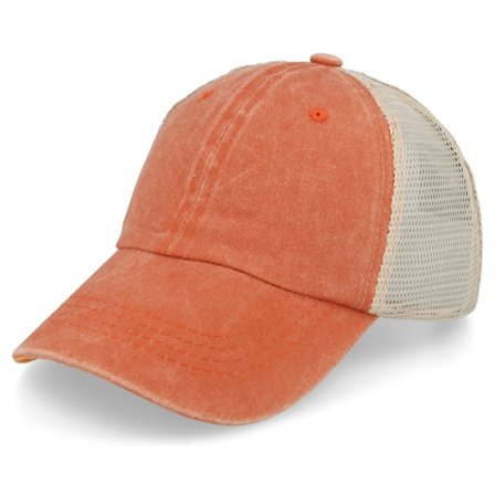 Equip - Orange trucker Keps - "Fashion Custom Vintage Orange/Khaki Trucker " @ Hatstore