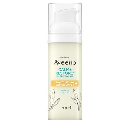 Aveeno CALM+RESTORE Moisturising Lotion SPF50 50 ml, Skincare, Ansigtspleje, Dagcreme