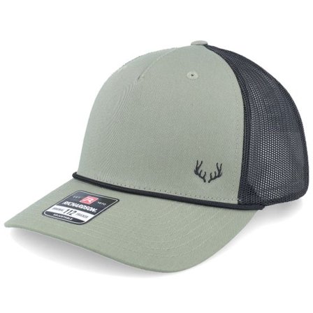 Hunter - Grön trucker Keps - Tiny Deer Antlers 112fpr Split Loden/Black Rope A-Frame Trucker @ Hatstore