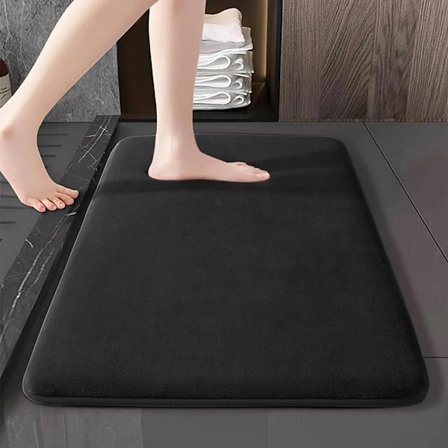 Memory Foam Badetæppe Anti-slip Badeværelsesmåtte Gulvmåtte
