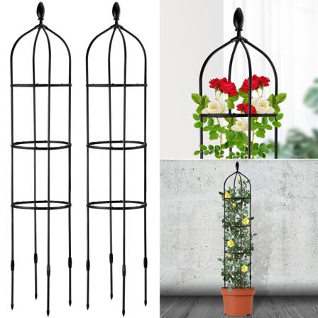 (Sort/knoppynthoved 2 sæt i en æske, enkelt sæt højde 150cm, cirkeldiameter 30cm, emballagestørrelse: 37*18*7cm) Broken circle rose stand U-form