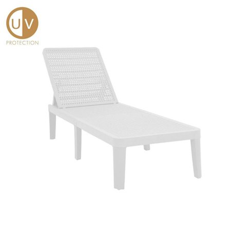 Seagull solseng hvid 191x55x29cm