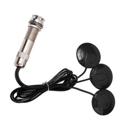 Guitar Pickup Piezo Kontakt Mikrofon Pickup 3 Transducer Pickup System Til Akustisk 6,35mm (sort