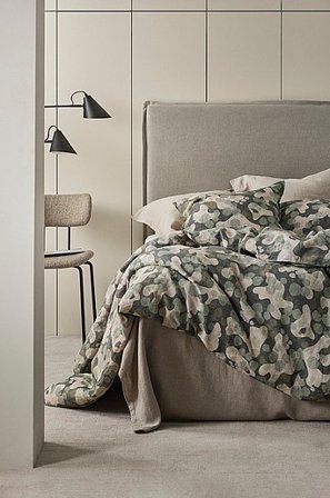 Jotex - Sengesæt i Hør Dobbeltseng Mørkegrøn - CARA - Køb Dobbeltseng hos Jotex