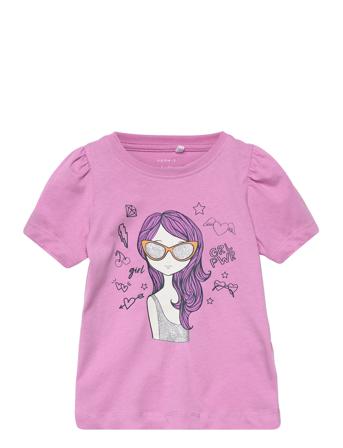 Nmfkuria Ss Top Camp T-shirt Lyserød Name It
