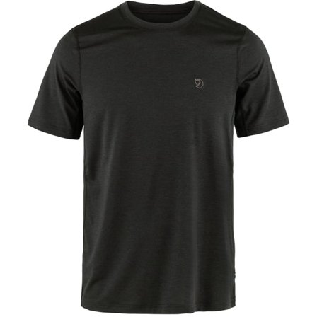 Fjällräven Herr's Abisko Day Hike Short Sleeve in Black | Size: Small, Polyester