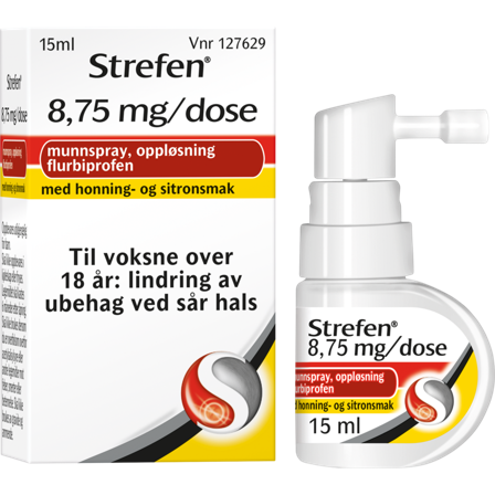 Strefen 8,75 mg/dose munnspray honning og sitron 15 ml