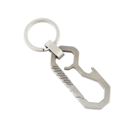 /#/Titaaninen avaimenperä, kaksoisovi pikalukitus EDC avaimenperäjärjestäjä miehille ja naisille/#/