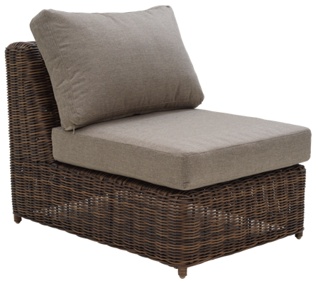 Brafab Glendon Modulsoffa mittdel Dark Brown/Soft Moose, Utemöbler